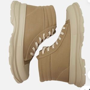 Mia Light Tan Textile high top Footwear